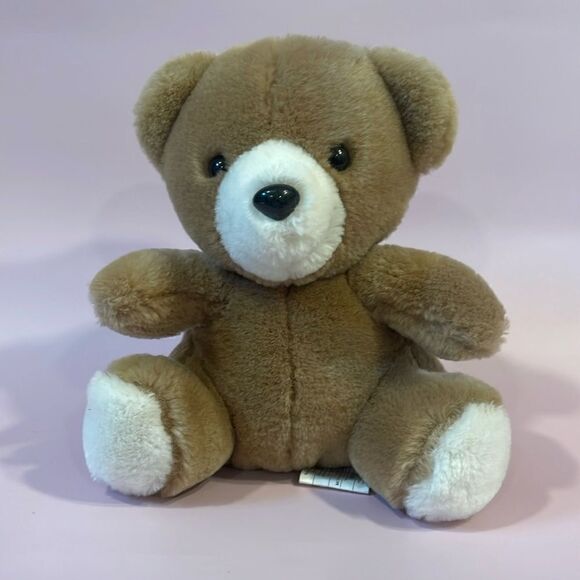 Vintage 1988 ganzbros toys Tan & White Teddy Cream Excellent Used Condition 6.5” - Picture 1 of 8